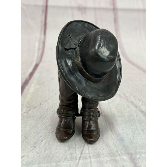Vintage Rare Handmade Brass Cowboys Boots & Hat Brock Holbrock signed Figurine - Picture 2 of 13
